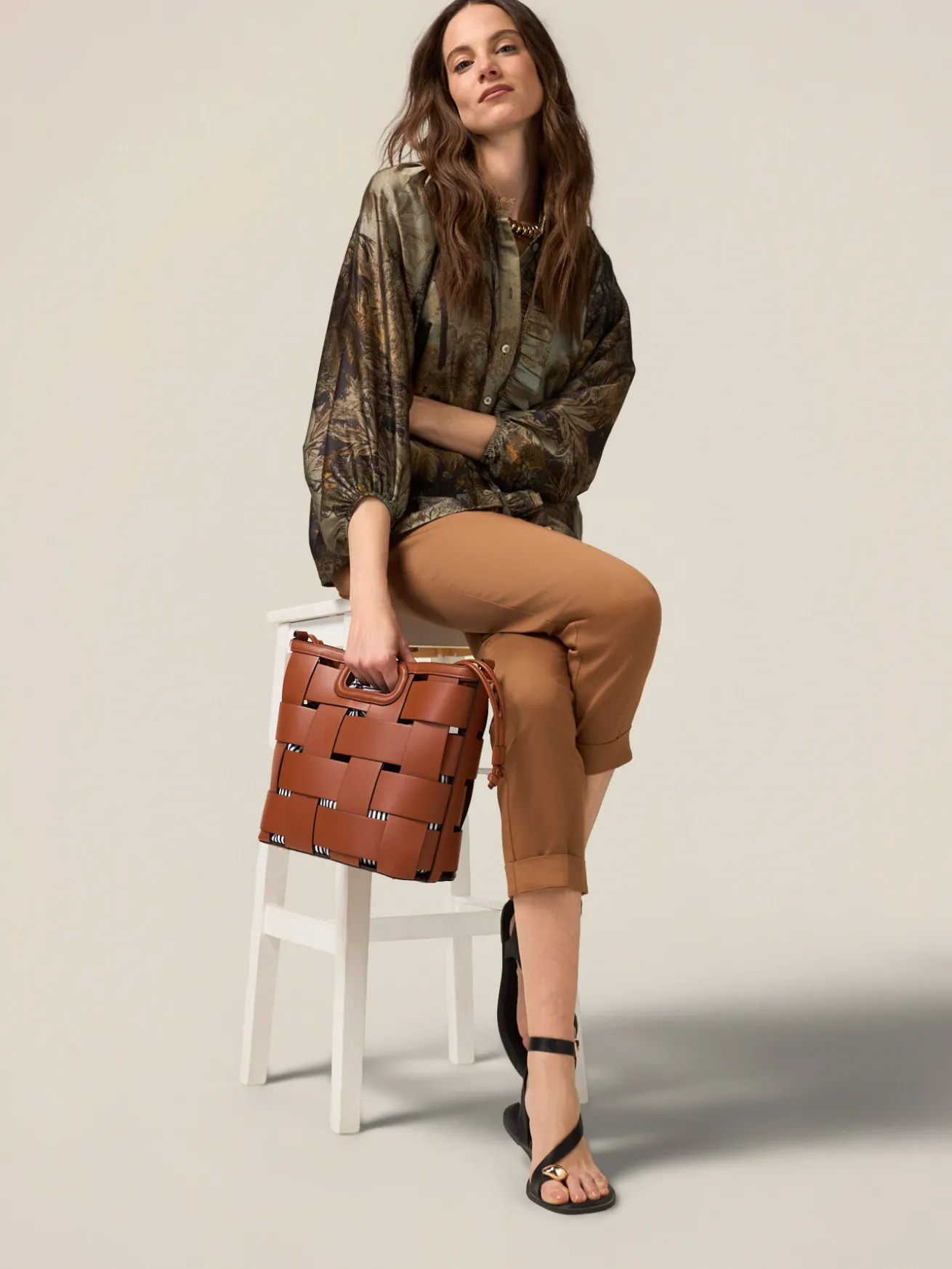 Pantaloni chino misto cotone