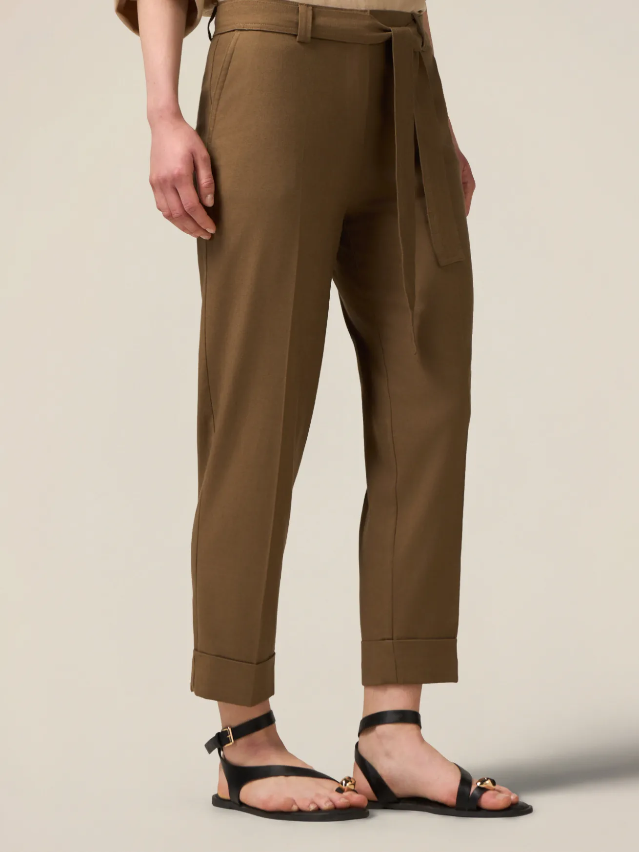 Pantaloni chino misto lino