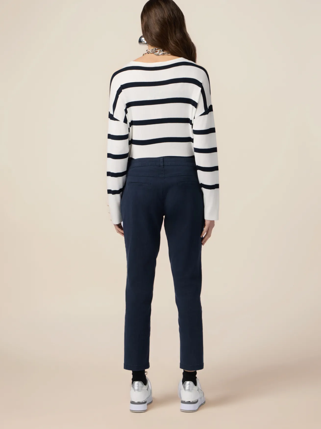 Pantaloni chino misto tencel