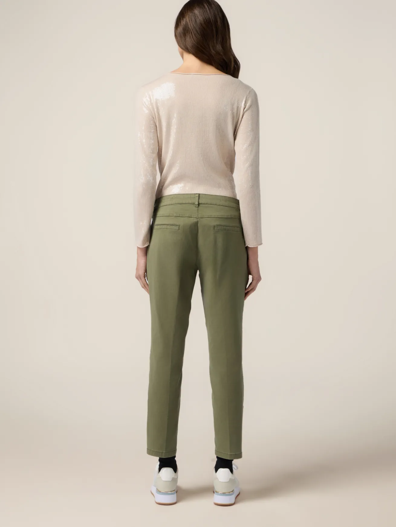 Pantaloni chino misto tencel