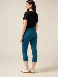 Pantaloni cropped misto cotone