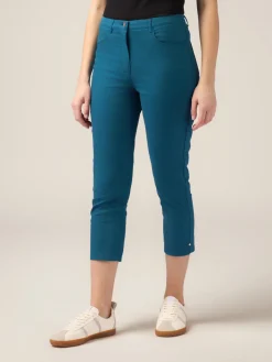 Pantaloni cropped misto cotone