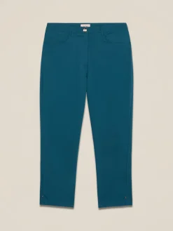 Pantaloni cropped misto cotone