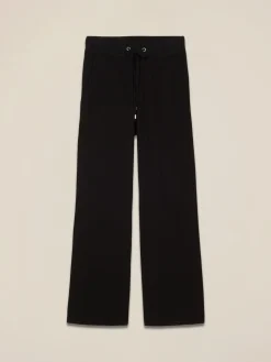 Pantaloni in maglia con profili a contrasto