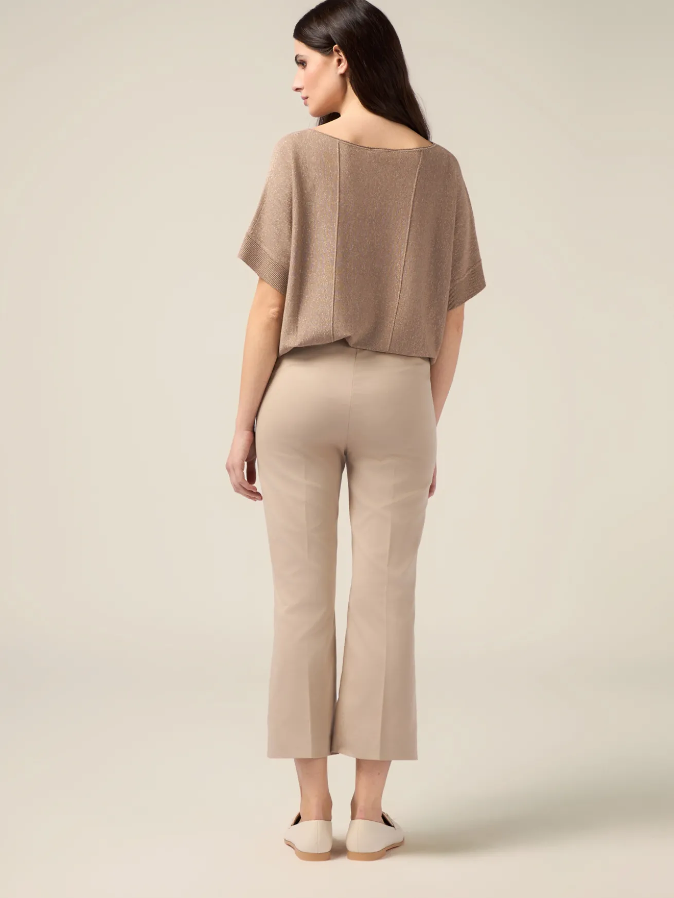 Pantaloni little flare misto cotone