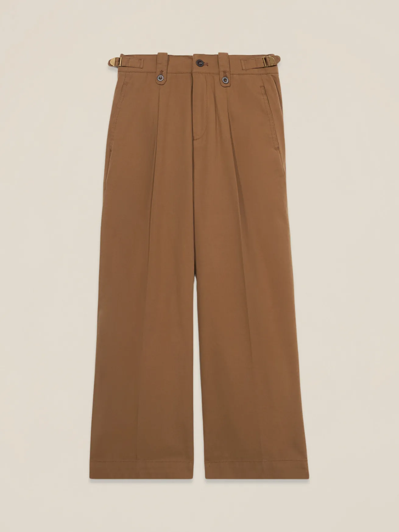 Pantaloni palazzo in drill misto cotone