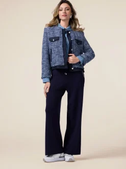 Pantaloni palazzo in maglia