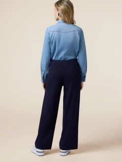 Pantaloni palazzo in maglia