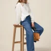 Pantaloni palazzo in tencel effetto denim