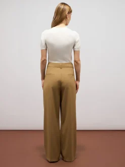 Pantaloni palazzo in tessuto fluido