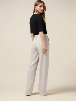 Pantaloni palazzo in tessuto fluido