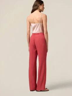 Pantaloni palazzo in tessuto fluido