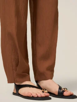 Pantaloni palazzo in tessuto fluido