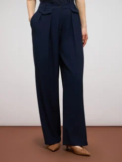 Pantaloni palazzo in tessuto fluido