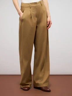 Pantaloni palazzo in tessuto fluido