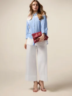 Pantaloni palazzo misto cotone