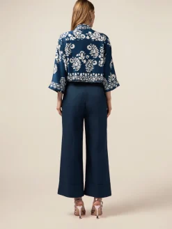 Pantaloni palazzo misto cotone