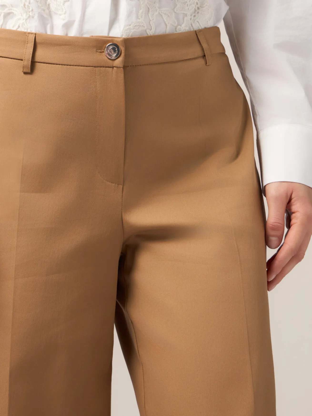 Pantaloni palazzo misto cotone