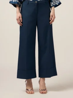 Pantaloni palazzo misto cotone