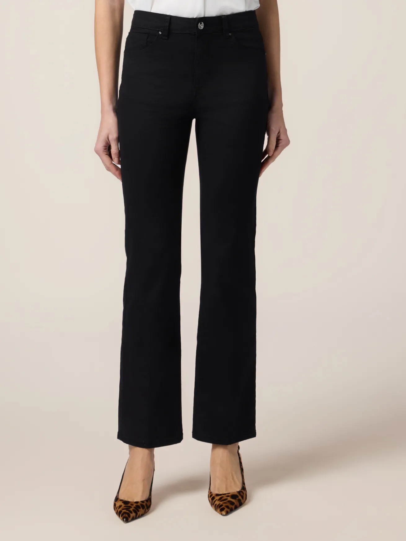 Pantaloni regular misto tencel
