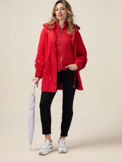 Pantaloni skinny in cotone e tencel con bottone gioiello