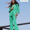 Pantaloni wide leg in tessuto fluido