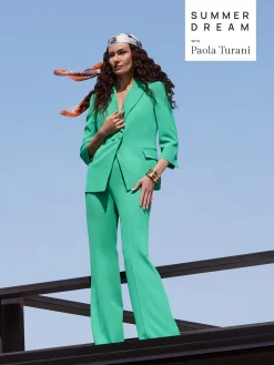 Pantaloni wide leg in tessuto fluido
