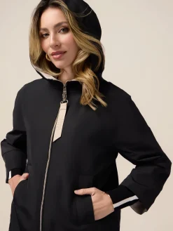 Parka con cappuccio e zip