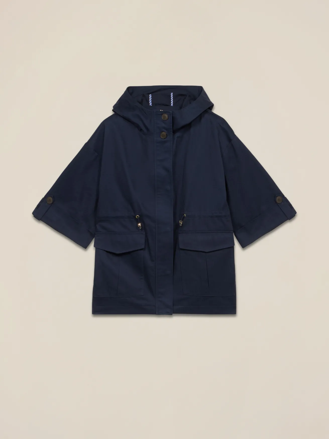 Parka over in cotone con cappuccio