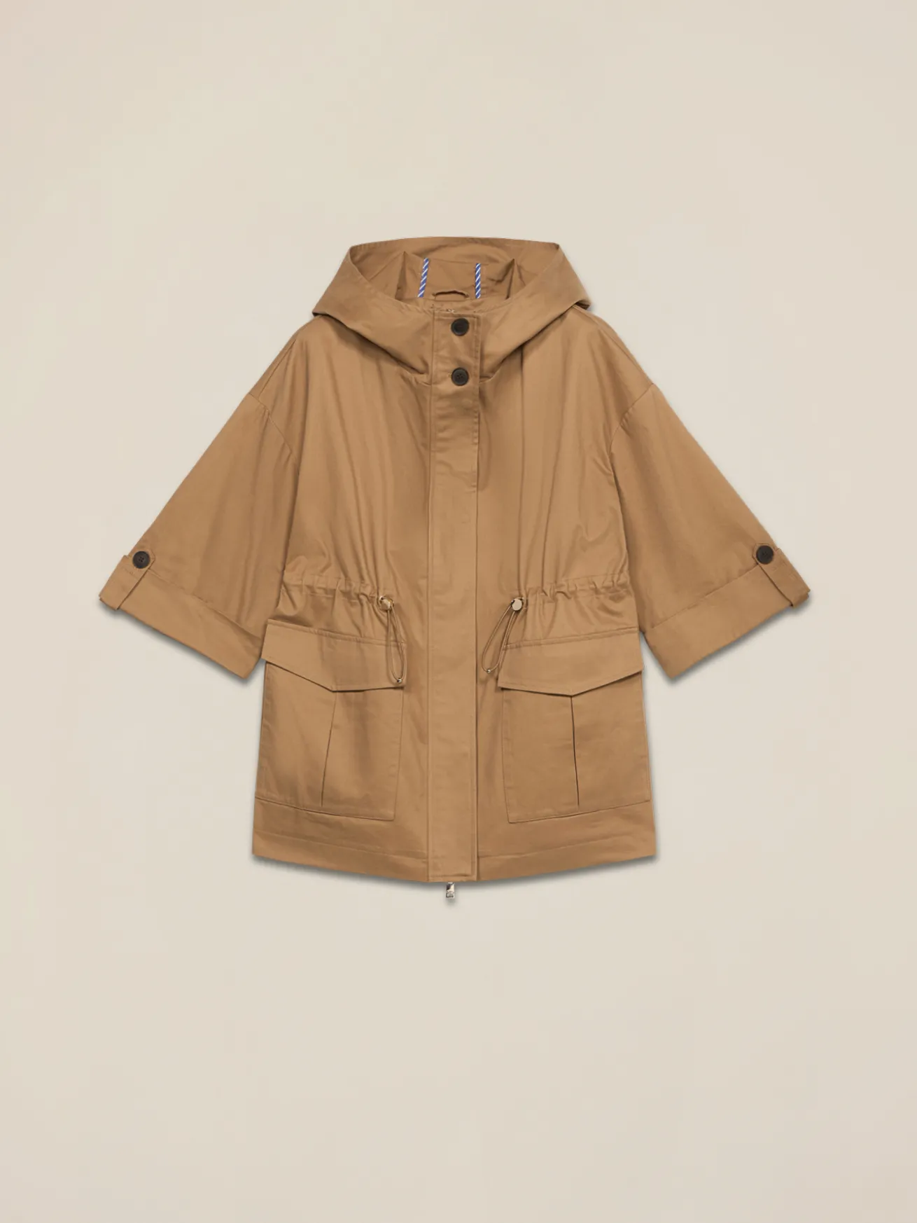 Parka over in cotone con cappuccio