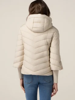 Piumino lightweight con cappuccio e polsini