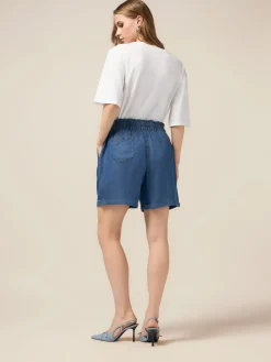 Short in tencel con coulisse