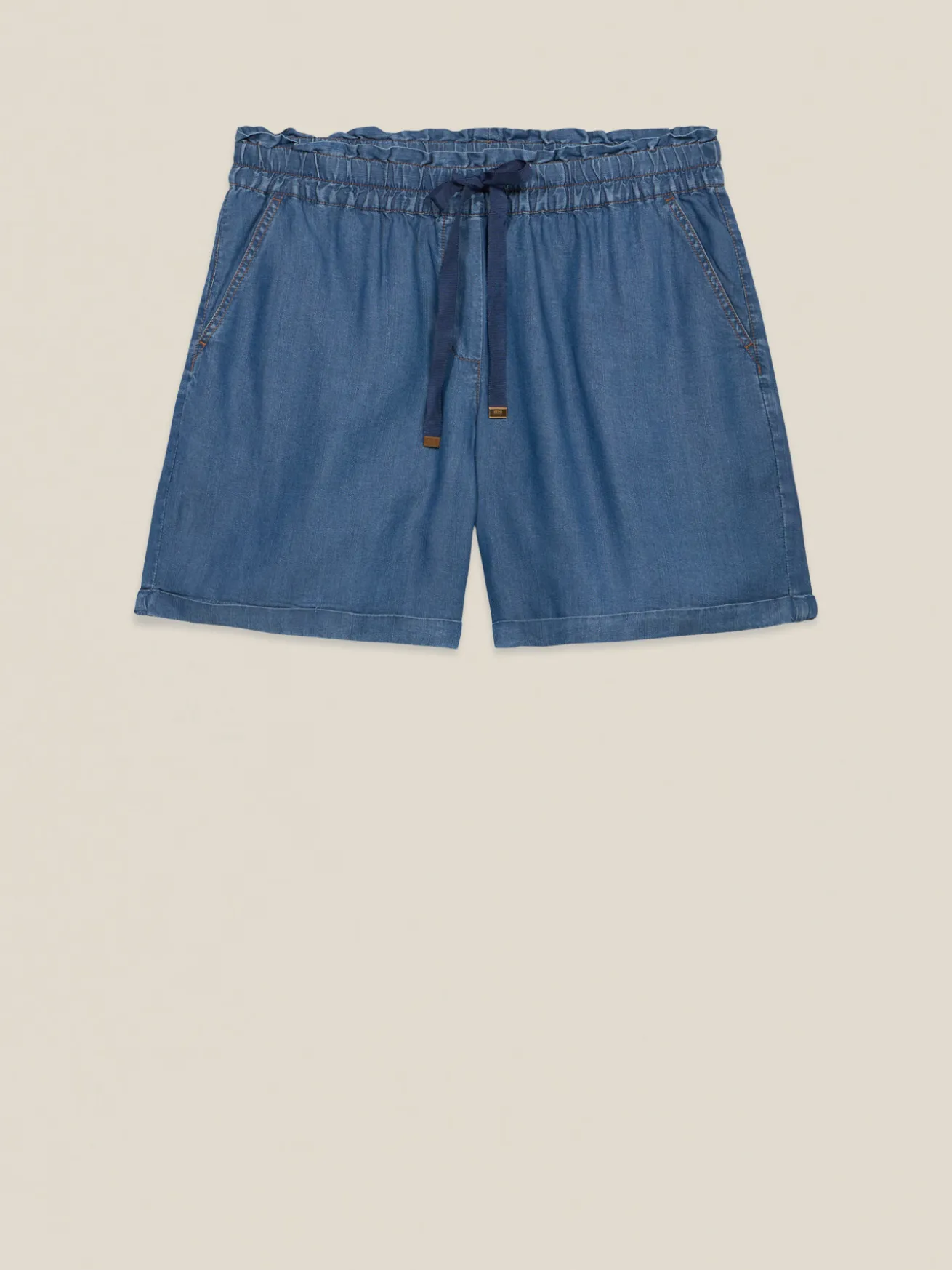 Short in tencel con coulisse