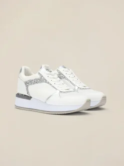 Sneakers con parti glitter