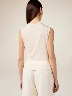 Top in jersey drappeggiato
