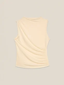 Top in jersey drappeggiato
