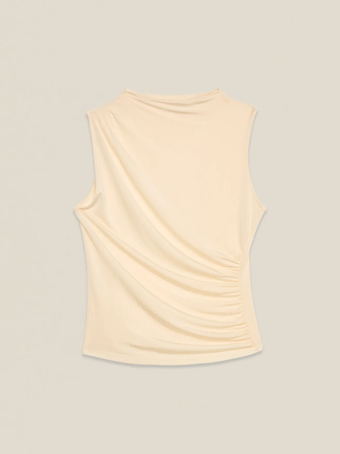 Top in jersey drappeggiato