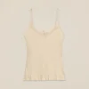 Top in raso con pizzo