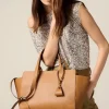 Tote bag in vera pelle
