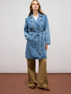 Trench in denim misto viscosa