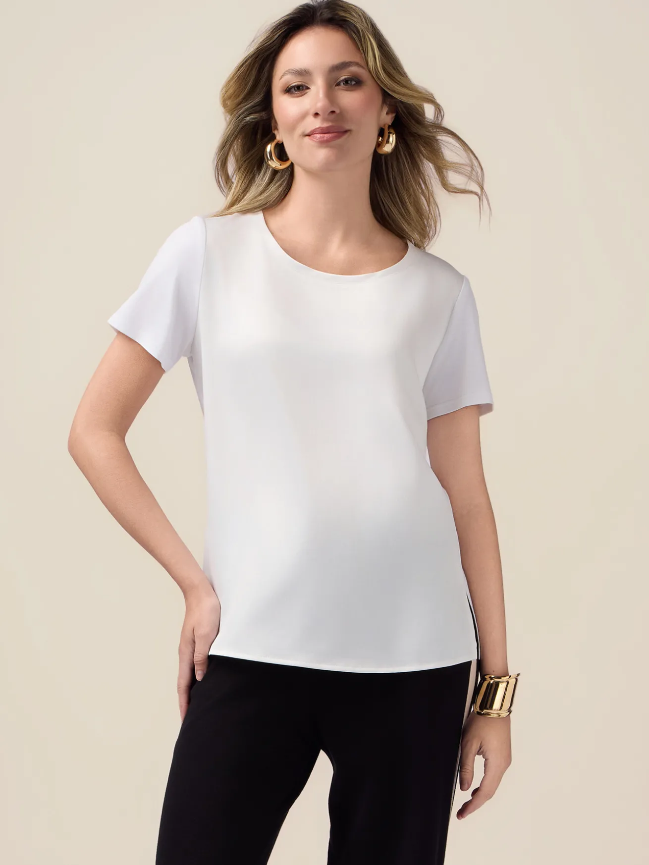 T-shirt bimaterica