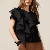 T-shirt con maxi volant