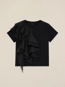 T-shirt con maxi volant