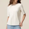 T-shirt con ricamo gioiello