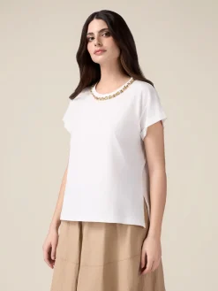 T-shirt con ricamo gioiello