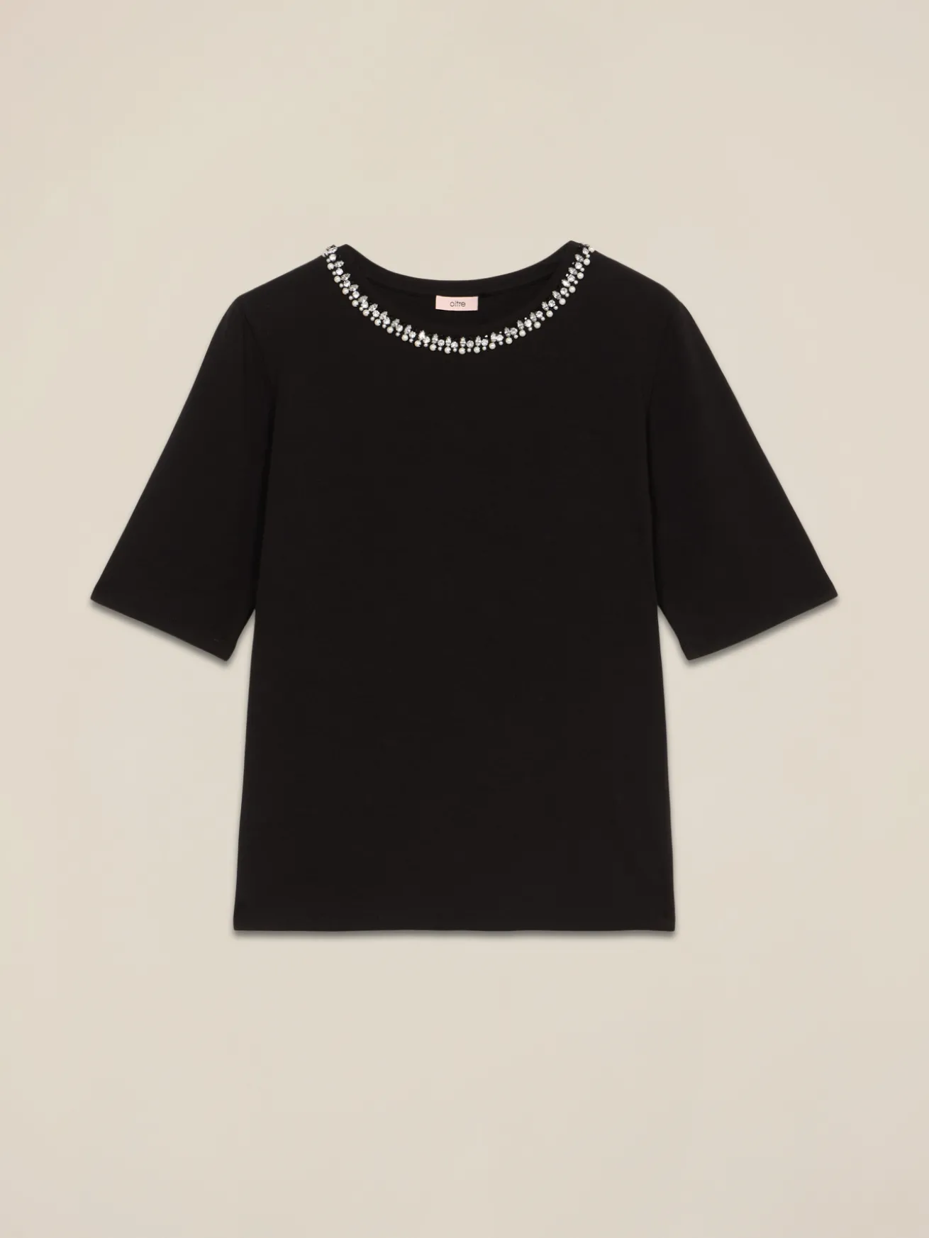 T-shirt con ricamo gioiello