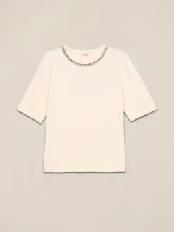 T-shirt con ricamo gioiello