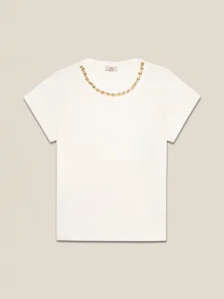 T-shirt con ricamo gioiello