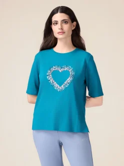 T-shirt con ricamo in paillettes