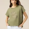 T-shirt in cotone con applicazioni